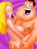 American dad fucks his bloonde wife's pussy!